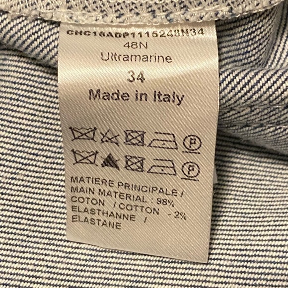 Chloe Dark Wash Cropped Rolled Hem Jeans Size 34/0-2 NWOT - Picture 10 of 12